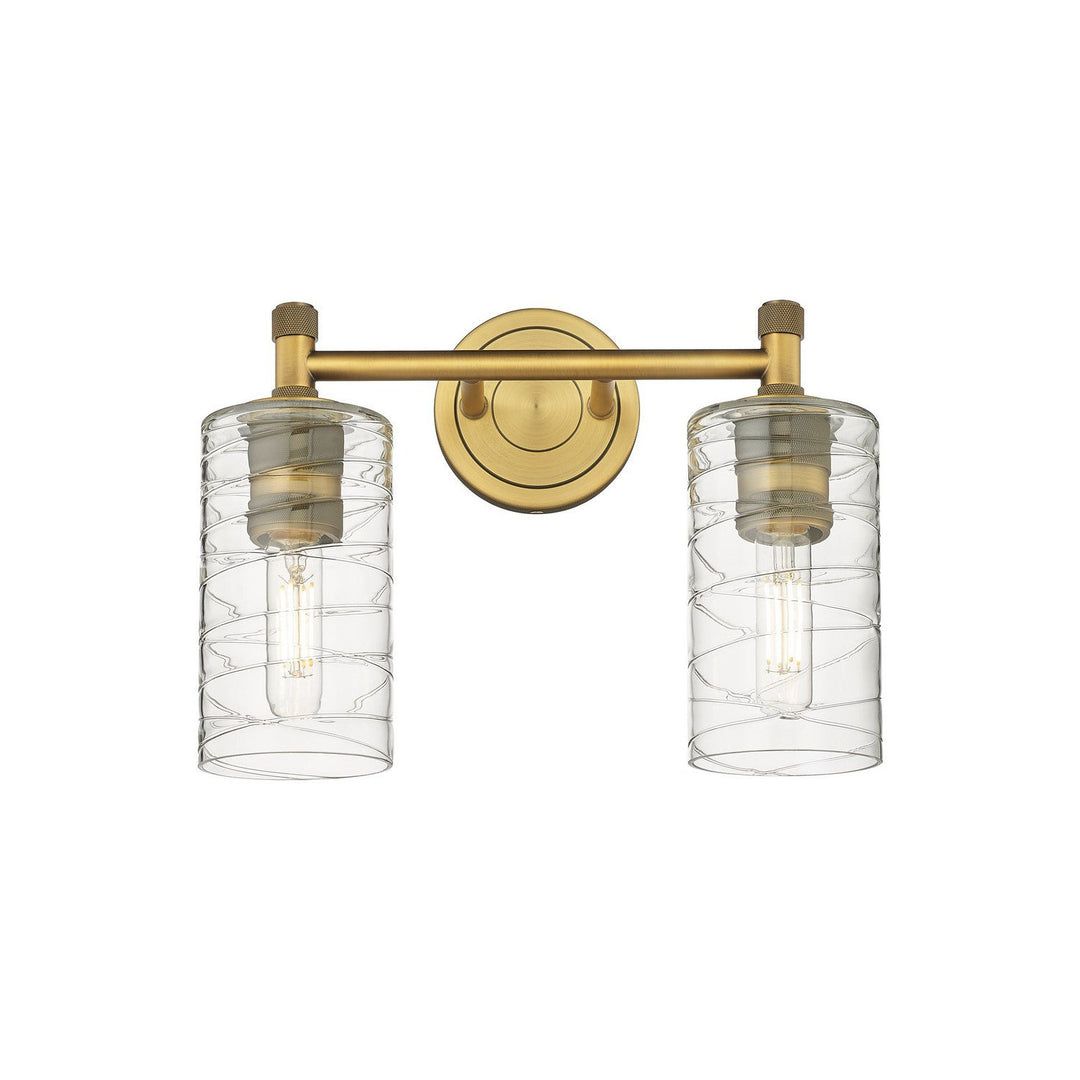 Innovations Downtown Urban 434-2W-BB-G434-7DE Bath Vanity Light 14 in. wide - Brushed Brass