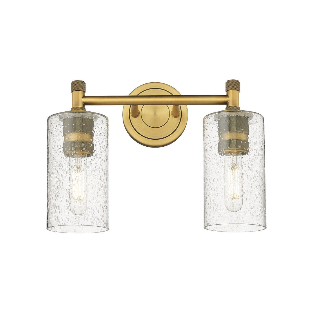 Innovations Downtown Urban 434-2W-BB-G434-7SDY Bath Vanity Light 14 in. wide - Brushed Brass