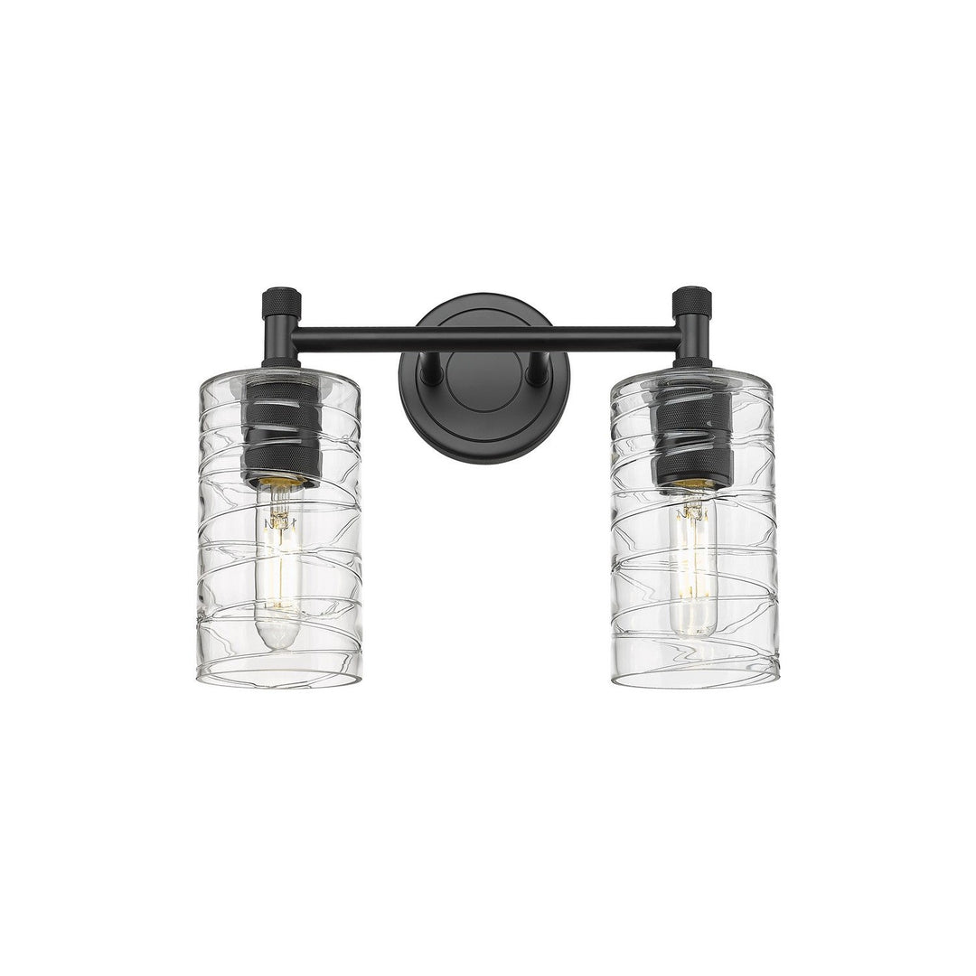 Innovations Downtown Urban 434-2W-BK-G434-7DE Bath Vanity Light 14 in. wide - Matte Black
