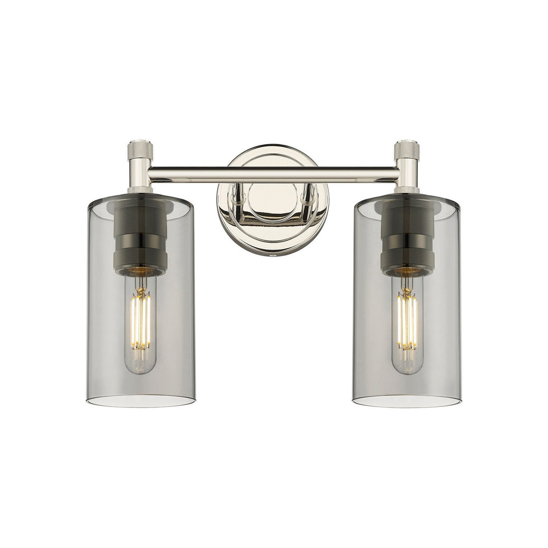 Innovations Downtown Urban 434-2W-PN-G434-7SM Bath Vanity Light 14 in. wide - Polished Nickel