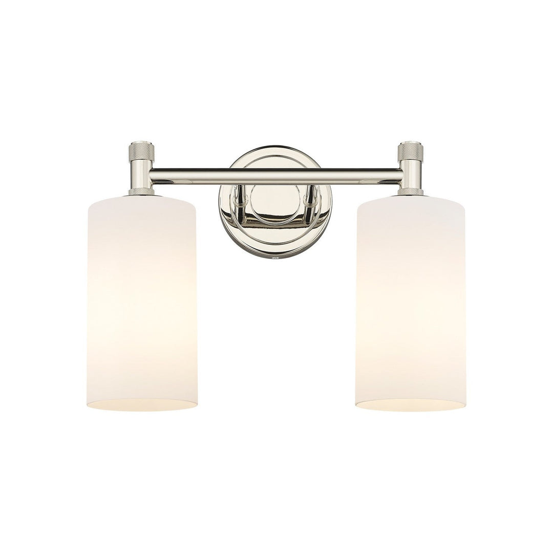 Innovations Downtown Urban 434-2W-PN-G434-7WH Bath Vanity Light 14 in. wide - Polished Nickel