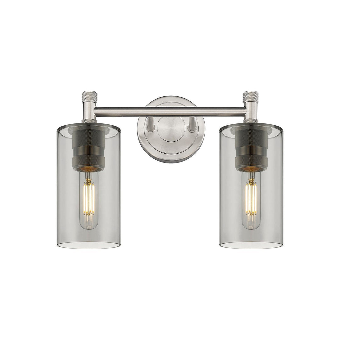 Innovations Downtown Urban 434-2W-SN-G434-7SM Bath Vanity Light 14 in. wide - Satin Nickel