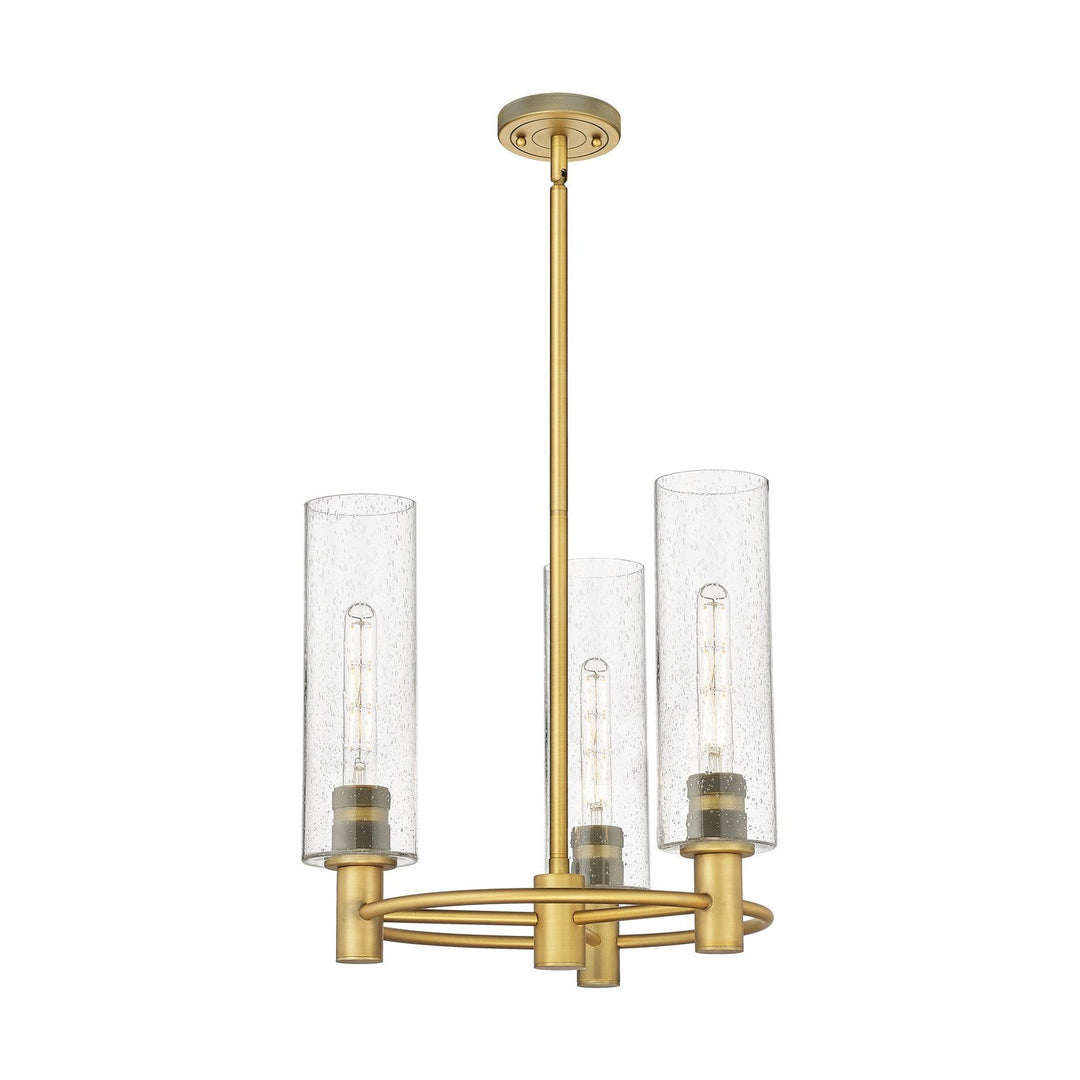 Innovations Downtown Urban 434-3CR-BB-G434-12SDY Chandelier Light - Brushed Brass