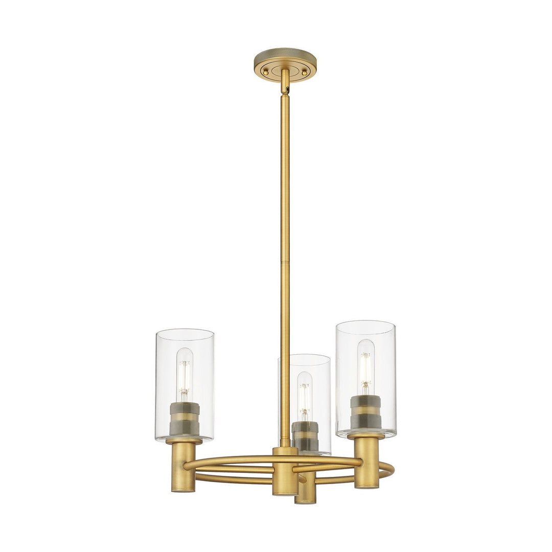 Innovations Downtown Urban 434-3CR-BB-G434-7CL Chandelier Light - Brushed Brass