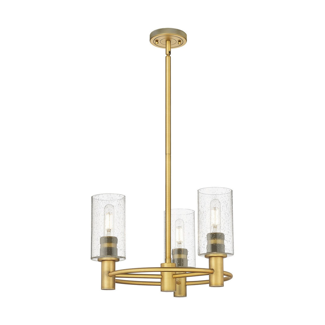Innovations Downtown Urban 434-3CR-BB-G434-7SDY Chandelier Light - Brushed Brass