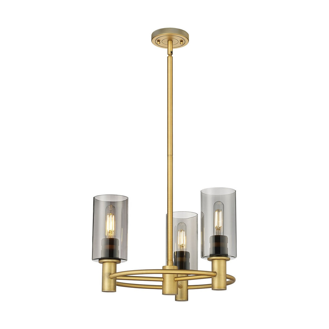 Innovations Downtown Urban 434-3CR-BB-G434-7SM Chandelier Light - Brushed Brass