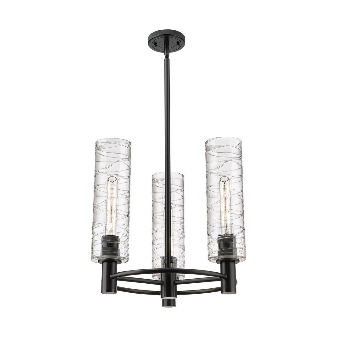 Innovations Downtown Urban 434-3CR-BK-G434-12DE Chandelier Light - Matte Black