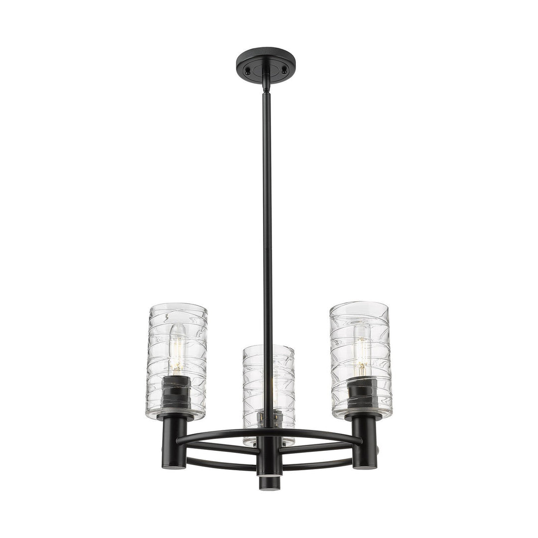 Innovations Downtown Urban 434-3CR-BK-G434-7DE Chandelier Light - Matte Black