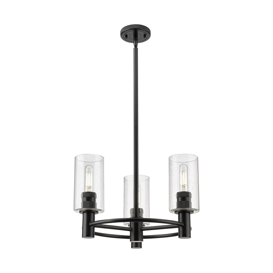 Innovations Downtown Urban 434-3CR-BK-G434-7SDY Chandelier Light - Matte Black