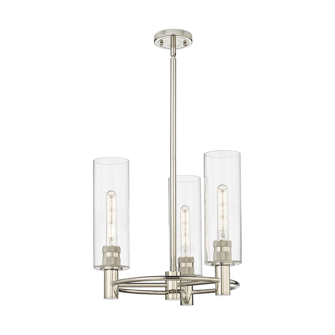 Innovations Downtown Urban 434-3CR-PN-G434-12CL Chandelier Light - Polished Nickel