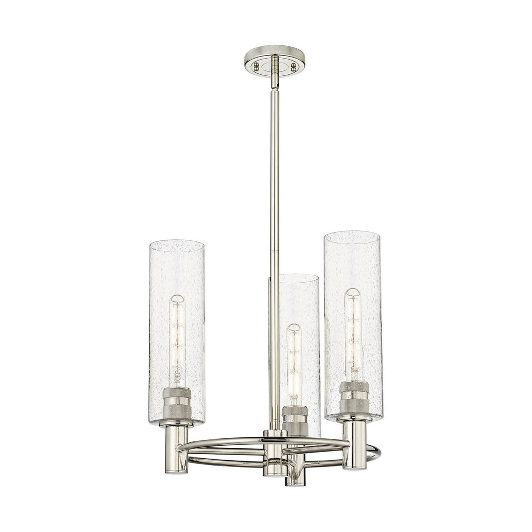 Innovations Downtown Urban 434-3CR-PN-G434-12SDY Chandelier Light - Polished Nickel
