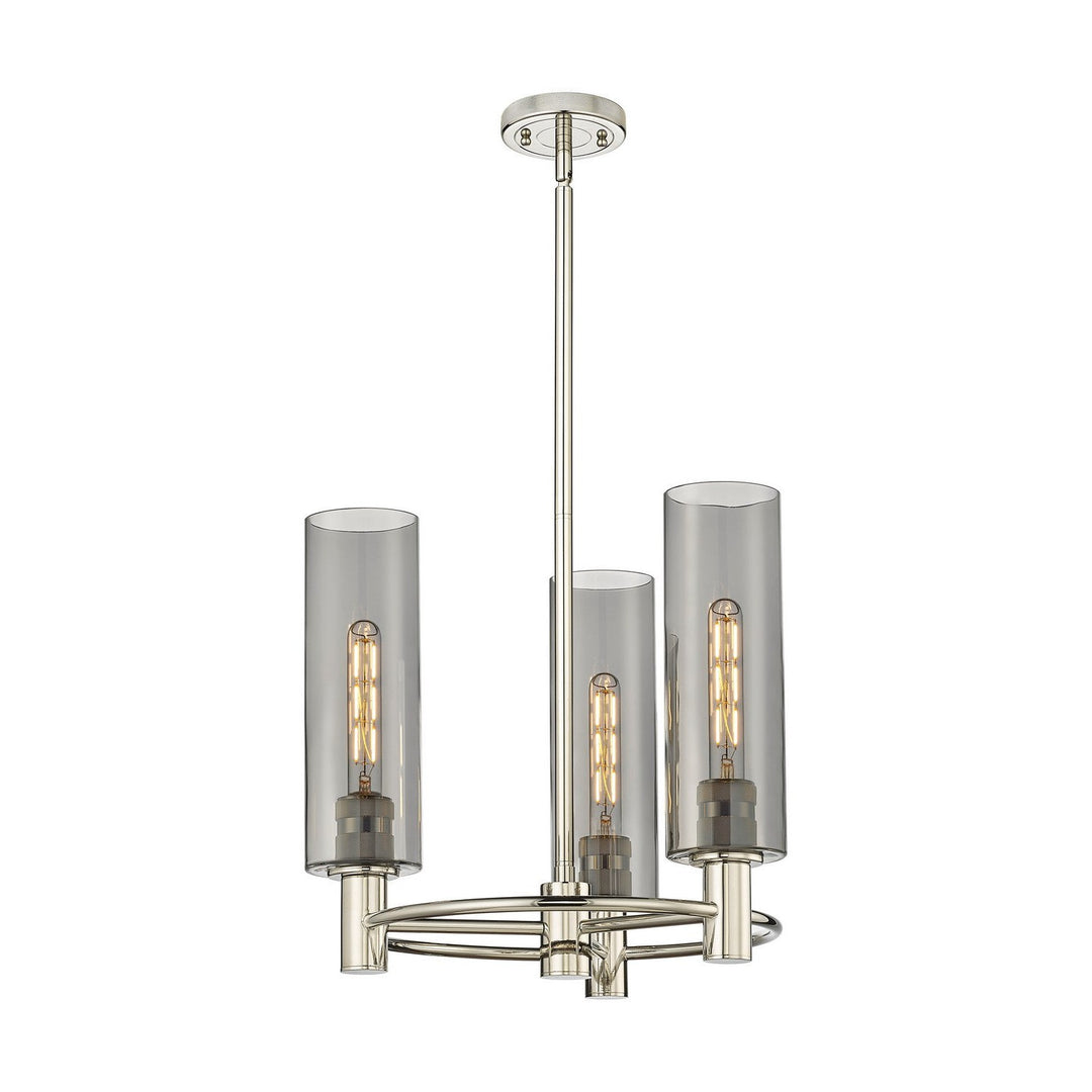 Innovations Downtown Urban 434-3CR-PN-G434-12SM Chandelier Light - Polished Nickel