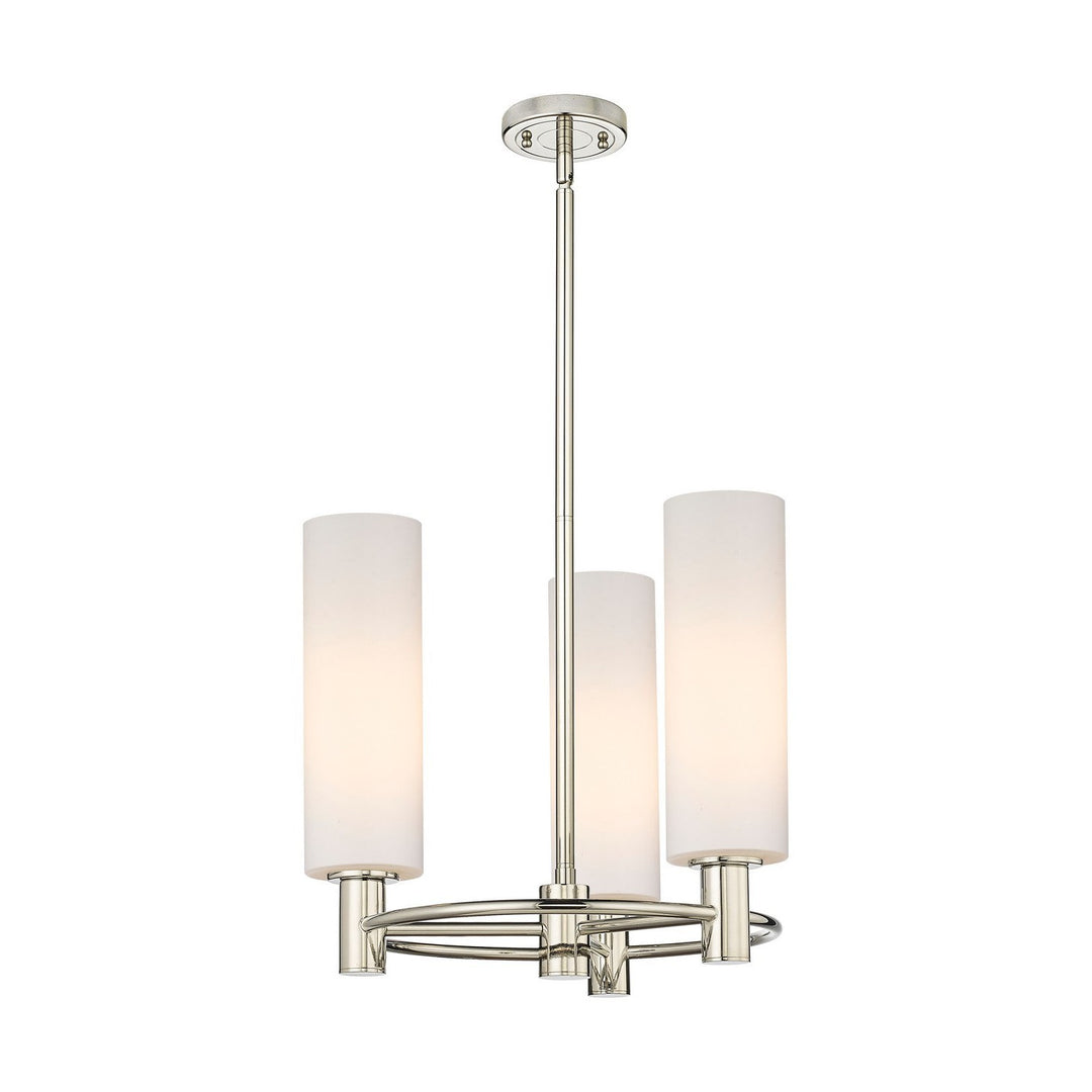 Innovations Downtown Urban 434-3CR-PN-G434-12WH Chandelier Light - Polished Nickel