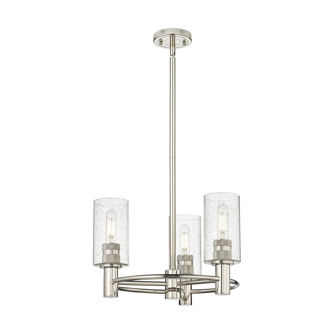 Innovations Downtown Urban 434-3CR-PN-G434-7SDY Chandelier Light - Polished Nickel