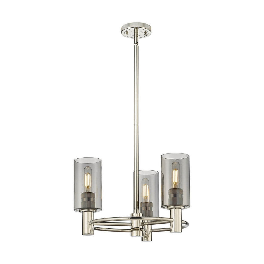 Innovations Downtown Urban 434-3CR-PN-G434-7SM Chandelier Light - Polished Nickel