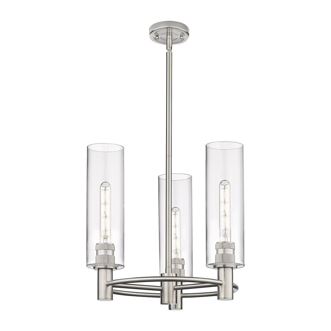 Innovations Downtown Urban 434-3CR-SN-G434-12CL Chandelier Light - Satin Nickel