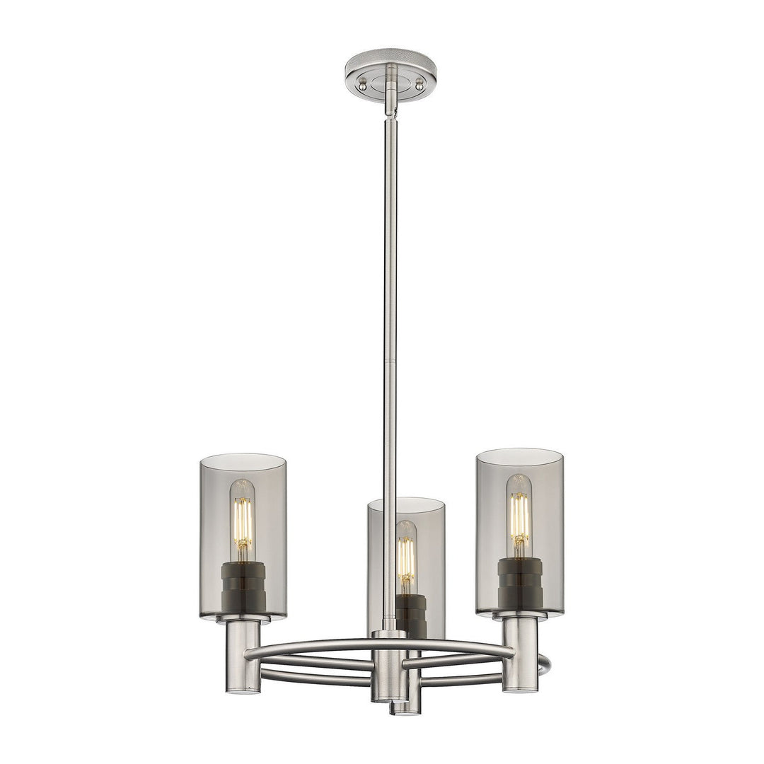 Innovations Downtown Urban 434-3CR-SN-G434-7SM Chandelier Light - Satin Nickel