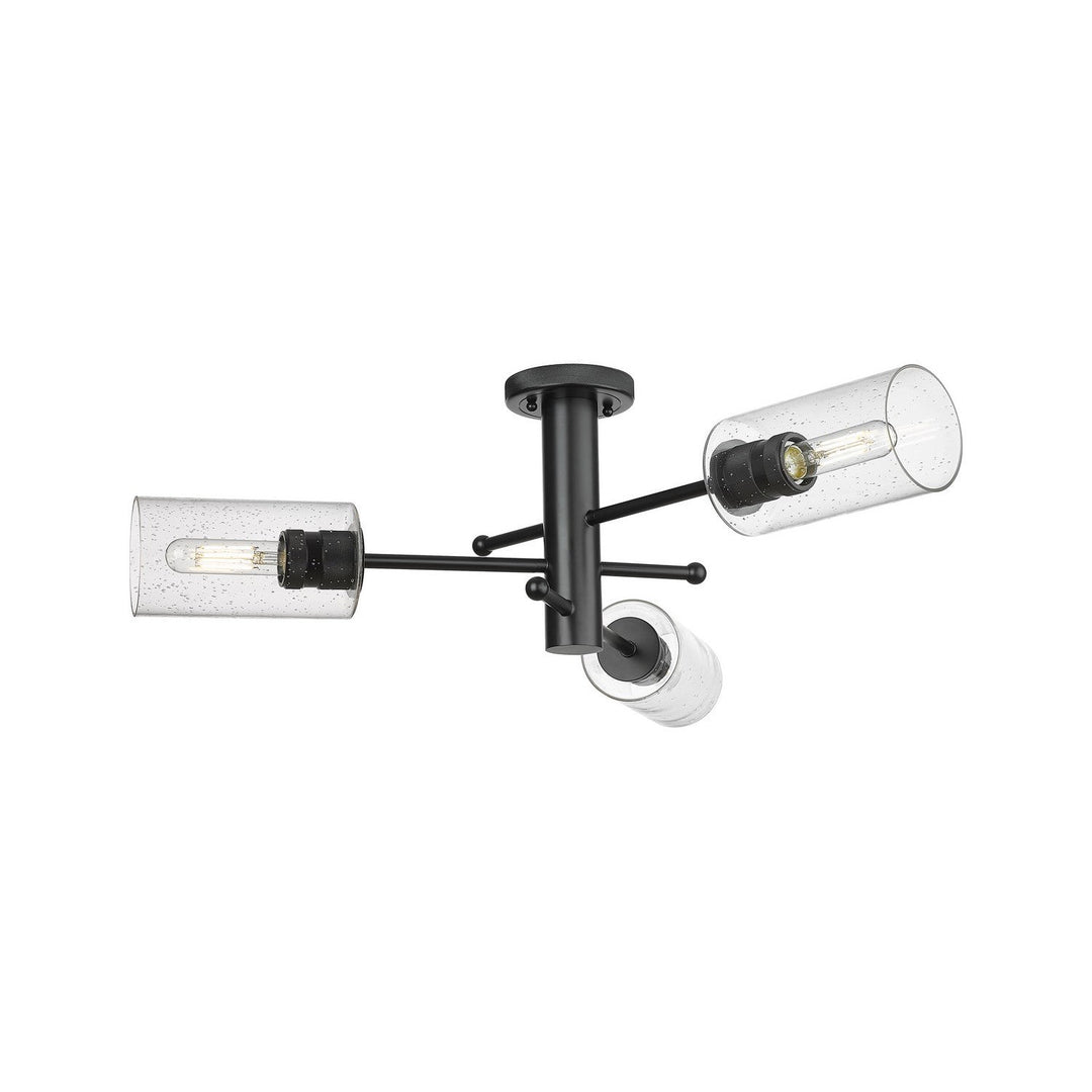 Innovations Downtown Urban 434-3F-BK-G434-7SDY Ceiling Light - Matte Black