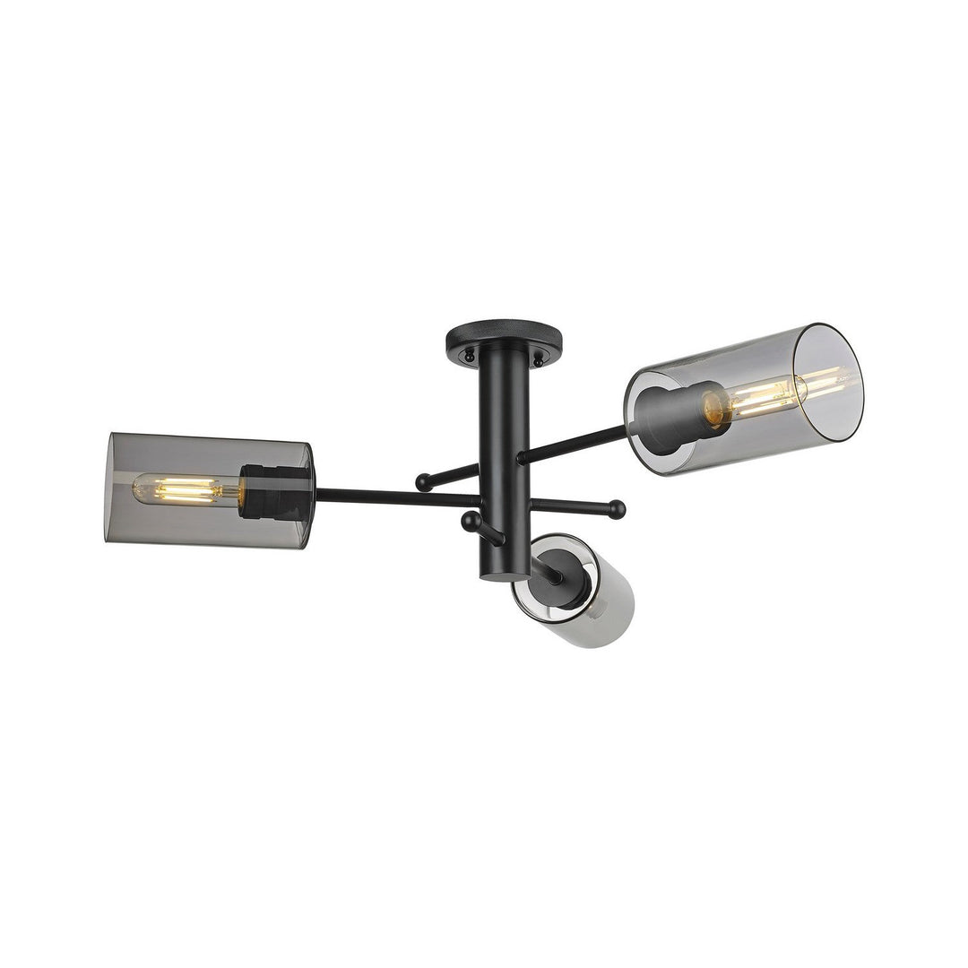 Innovations Downtown Urban 434-3F-BK-G434-7SM Ceiling Light - Matte Black