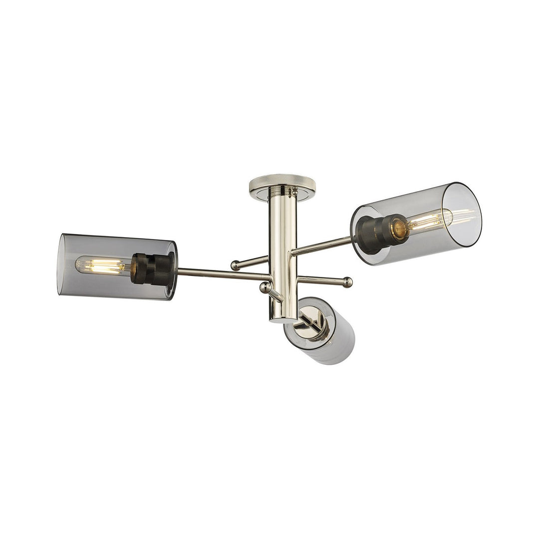 Innovations Downtown Urban 434-3F-PN-G434-7SM Ceiling Light - Polished Nickel