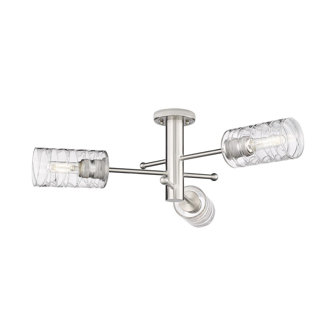 Innovations Downtown Urban 434-3F-SN-G434-7DE Ceiling Light - Satin Nickel