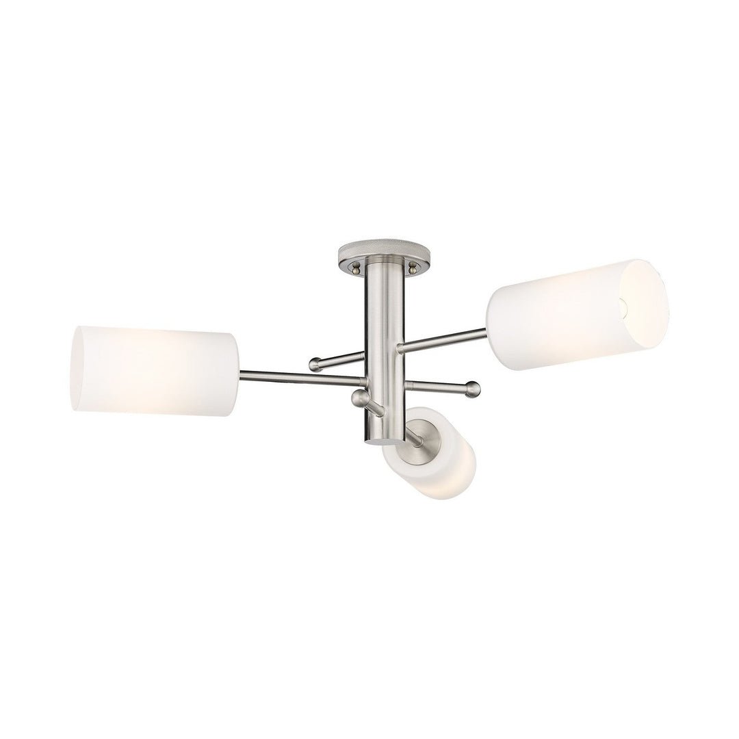 Innovations Downtown Urban 434-3F-SN-G434-7WH Ceiling Light - Satin Nickel