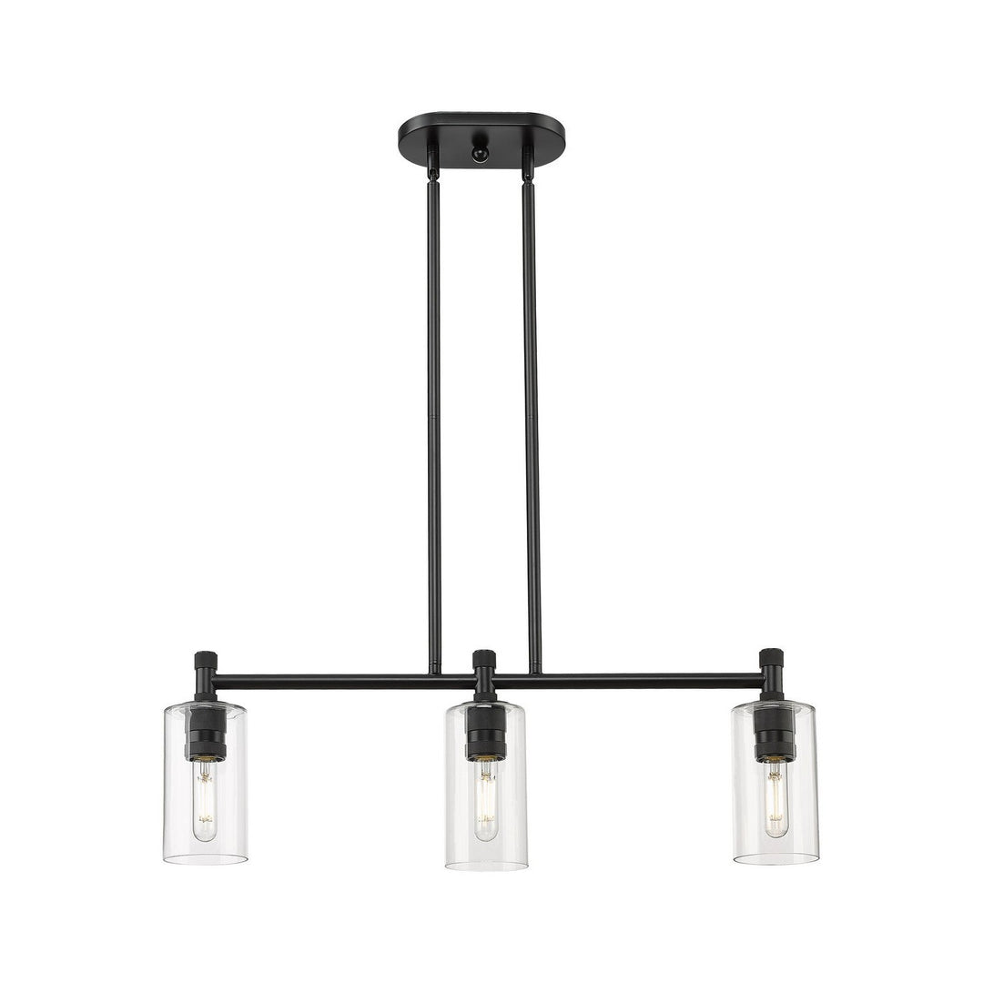 Innovations Downtown Urban 434-3I-BK-G434-7CL Pendant Light - Matte Black