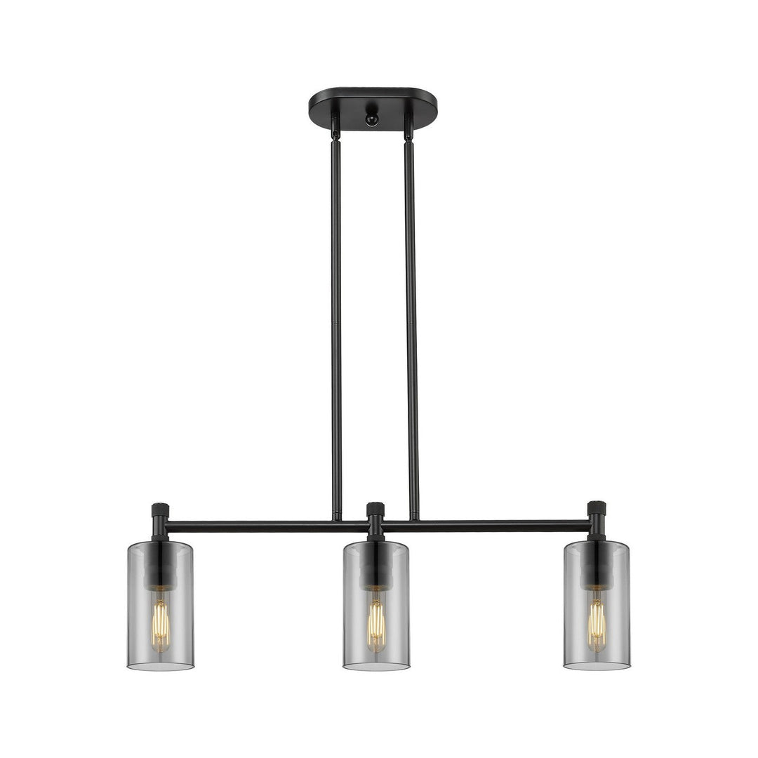 Innovations Downtown Urban 434-3I-BK-G434-7SM Pendant Light - Matte Black