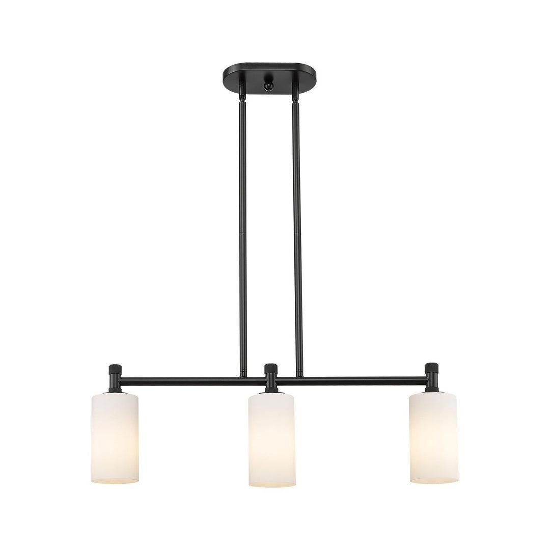 Innovations Downtown Urban 434-3I-BK-G434-7WH Pendant Light - Matte Black