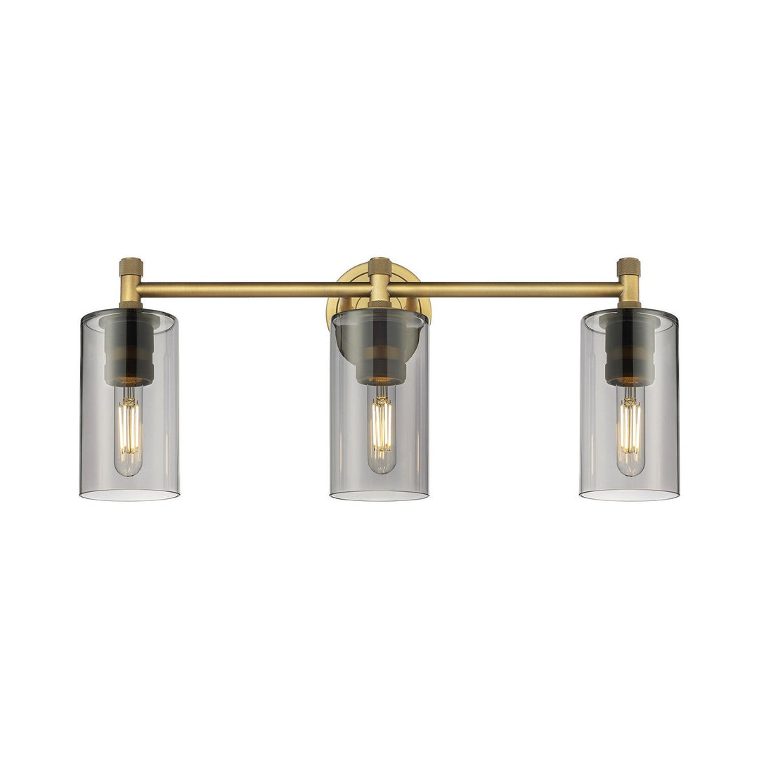 Innovations Downtown Urban 434-3W-BB-G434-7SM Bath Vanity Light 24 in. wide - Brushed Brass