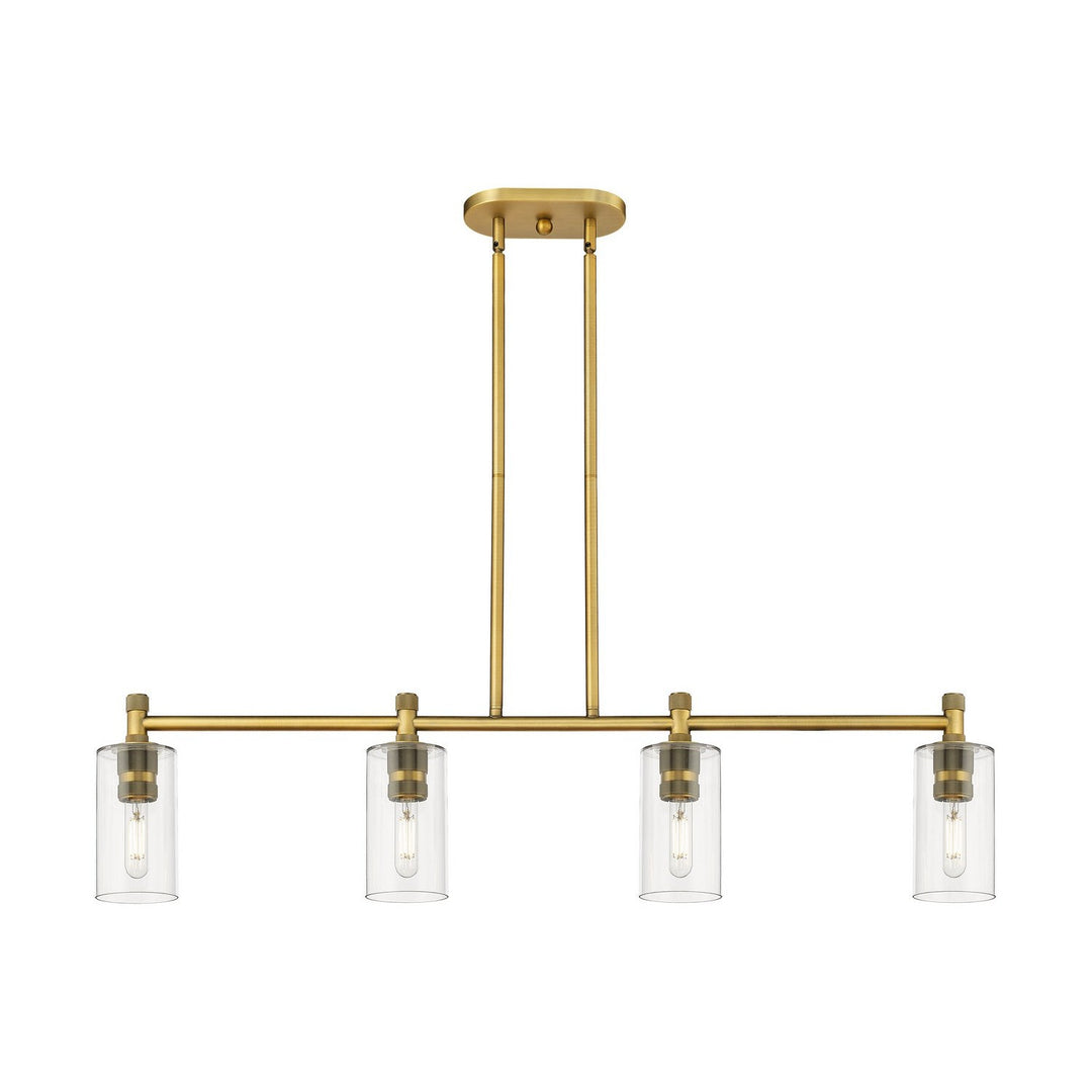 Innovations Downtown Urban 434-4I-BB-G434-7CL Pendant Light - Brushed Brass