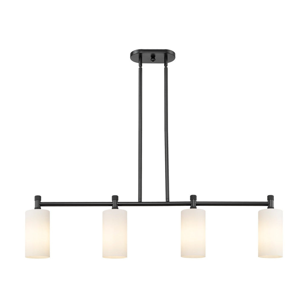 Innovations Downtown Urban 434-4I-BK-G434-7WH Pendant Light - Matte Black