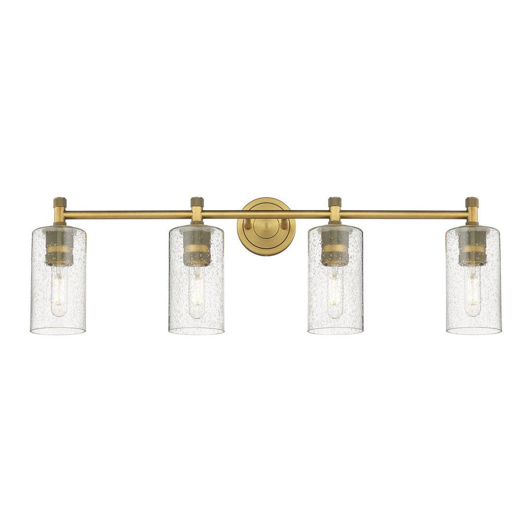 Innovations Downtown Urban 434-4W-BB-G434-7SDY Bath Vanity Light 34 in. wide - Brushed Brass