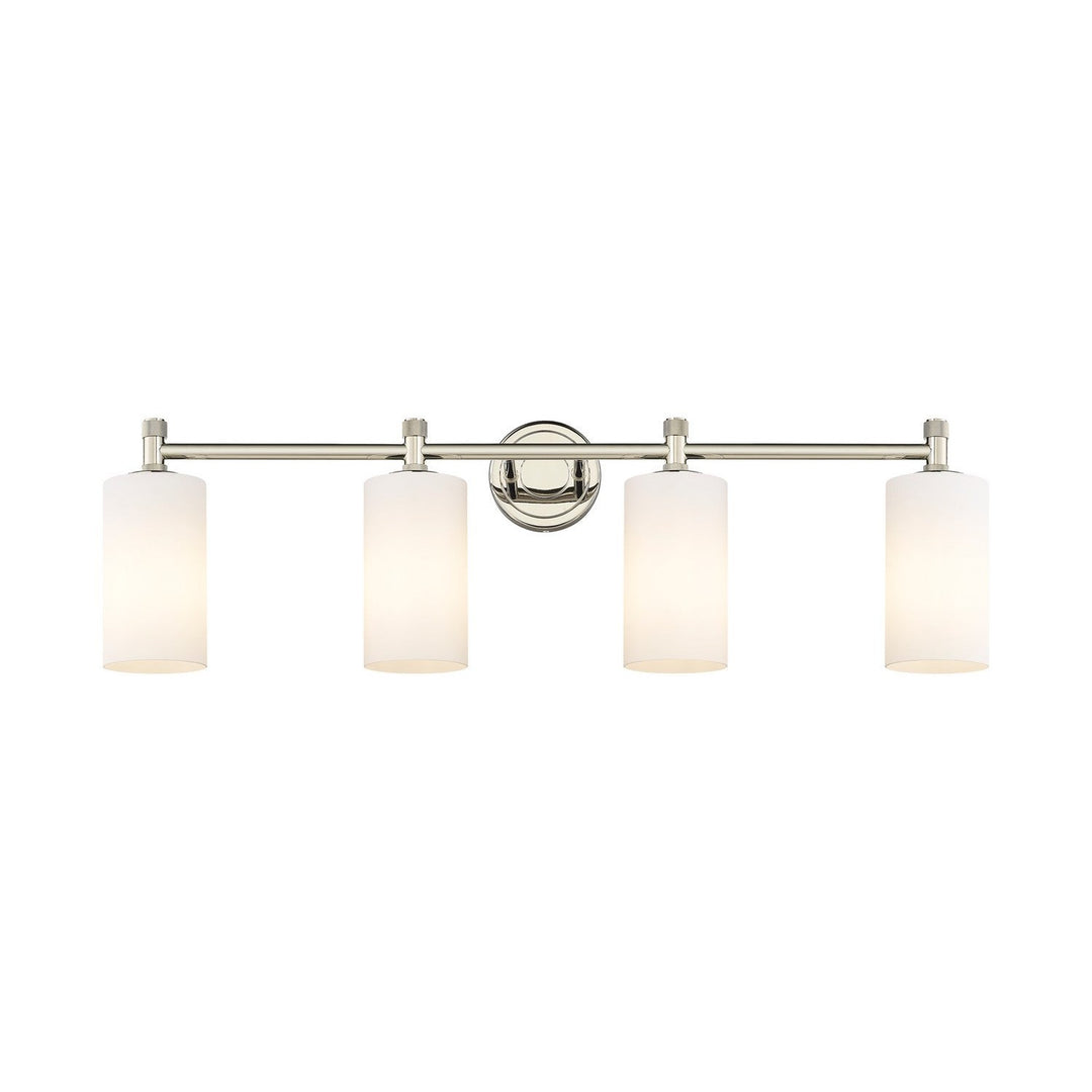 Innovations Downtown Urban 434-4W-PN-G434-7WH Bath Vanity Light 34 in. wide - Polished Nickel