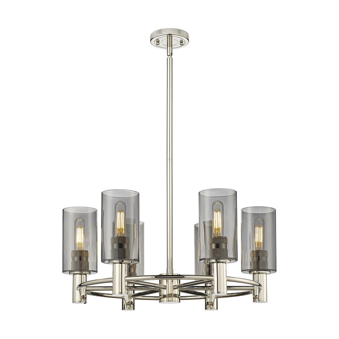 Innovations Downtown Urban 434-6CR-PN-G434-7SM Chandelier Light - Polished Nickel