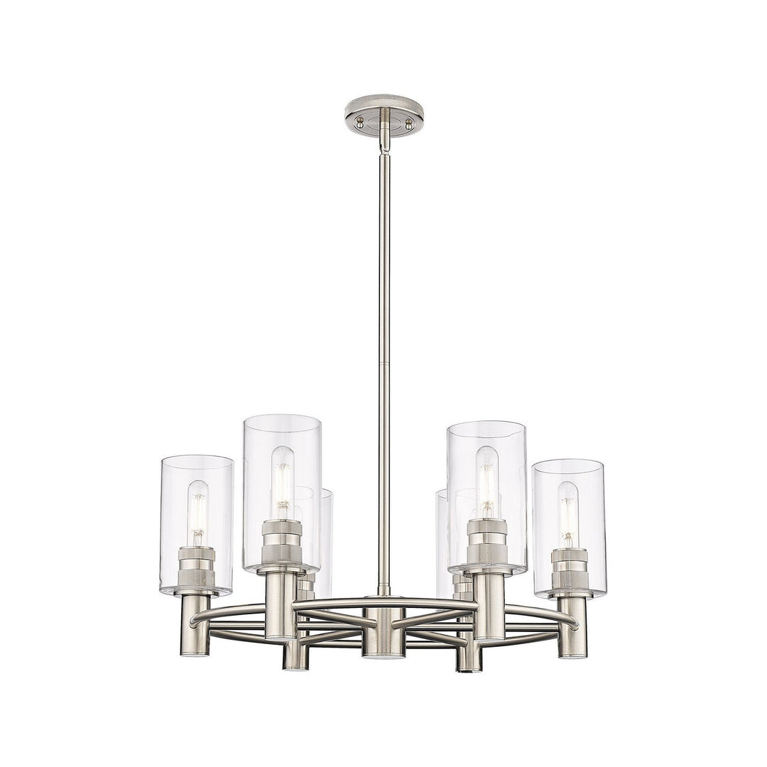 Innovations Downtown Urban 434-6CR-SN-G434-7CL Chandelier Light - Satin Nickel