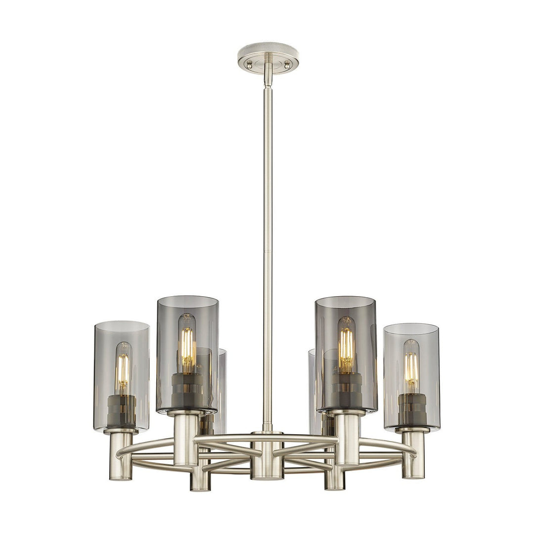 Innovations Downtown Urban 434-6CR-SN-G434-7SM Chandelier Light - Satin Nickel
