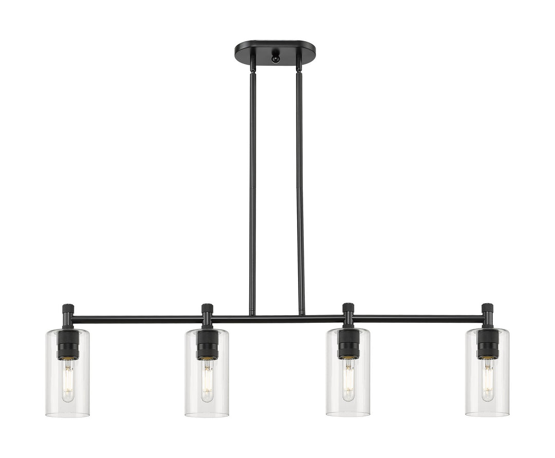 Innovations Downtown Urban 434-4I-BK-G434-7CL Pendant Light - Matte Black