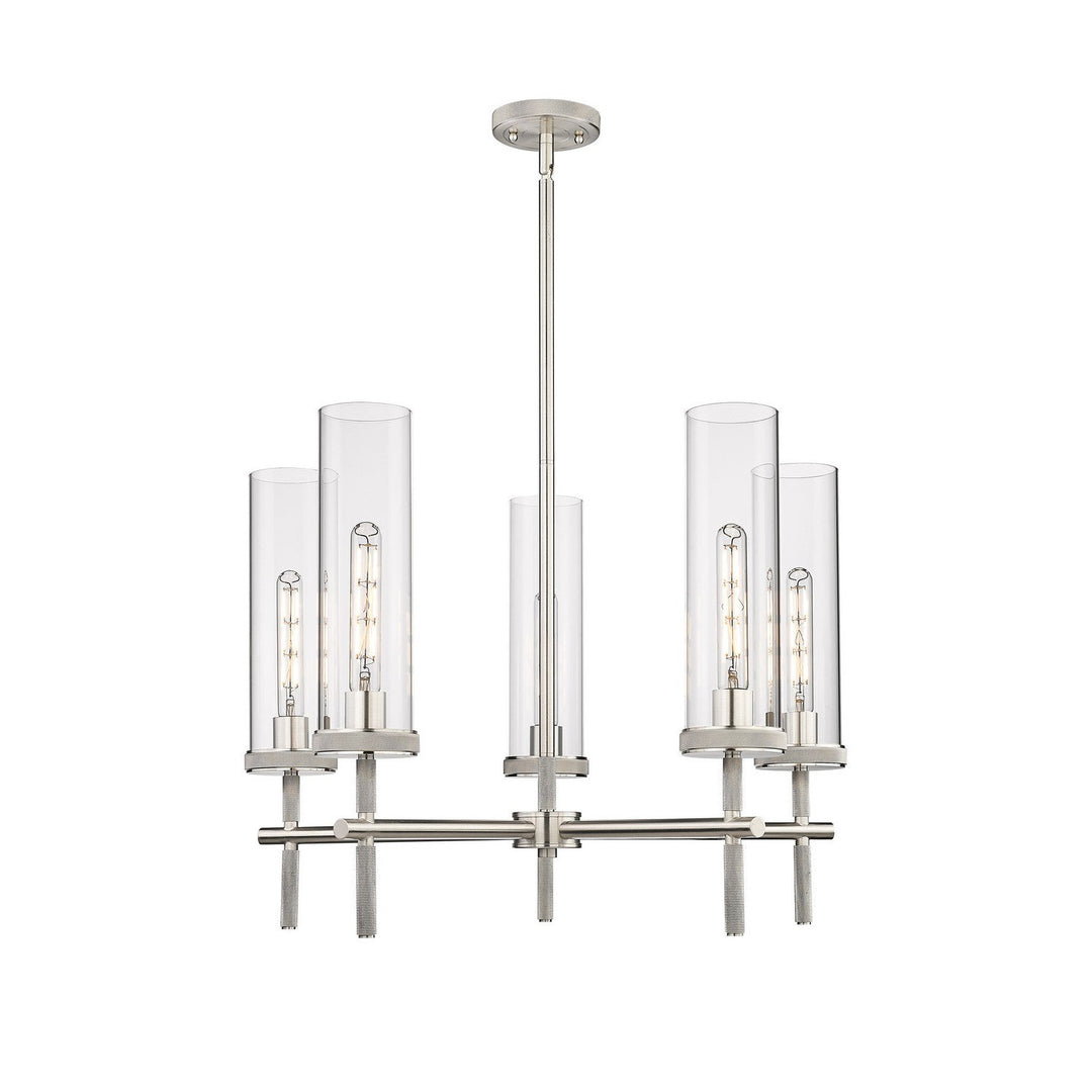 Innovations Downtown Urban 471-5CR-SN-G471-12CL Chandelier Light - Satin Nickel