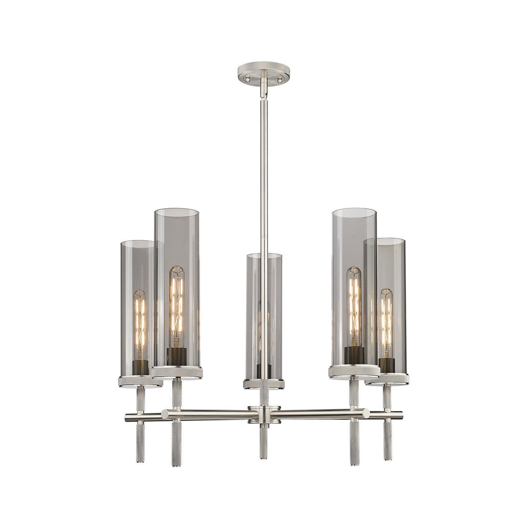 Innovations Downtown Urban 471-5CR-SN-G471-12SM Chandelier Light - Satin Nickel