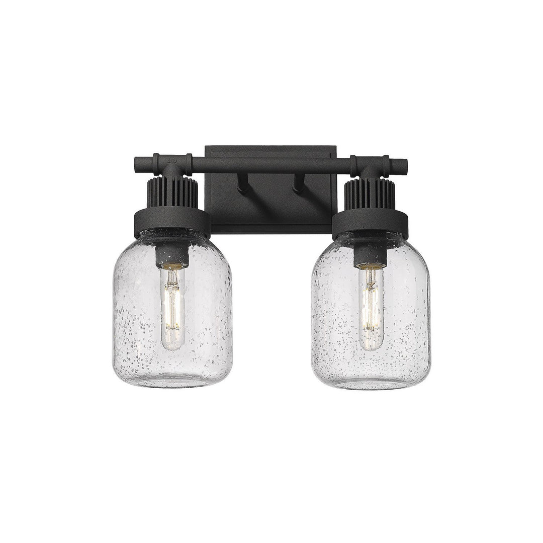 Innovations Downtown Urban 472-2W-TBK-G472-6SDY Bath Vanity Light 15 in. wide - Textured Black