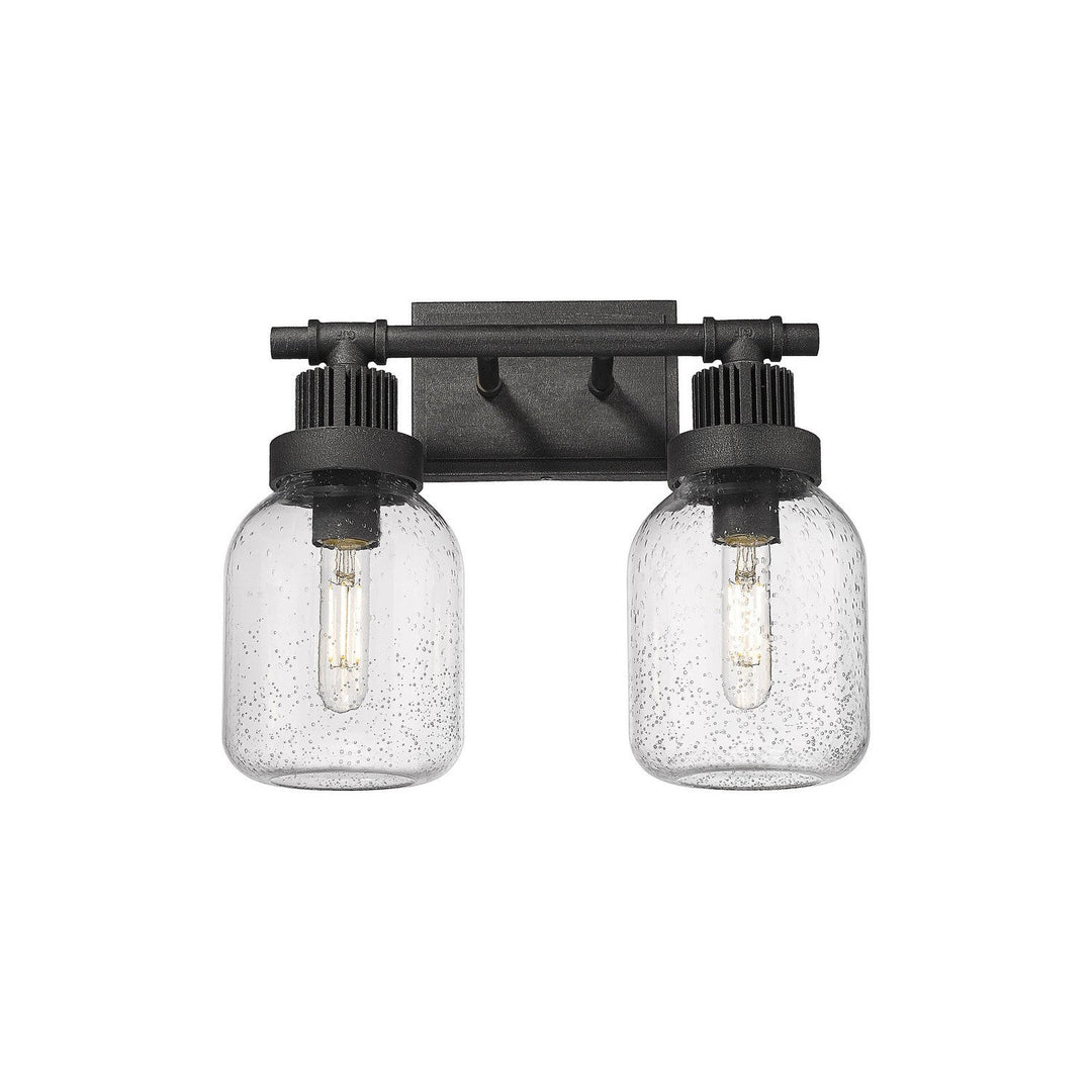 Innovations Downtown Urban 472-2W-WZ-G472-6SDY Bath Vanity Light 15 in. wide - Weathered Zinc