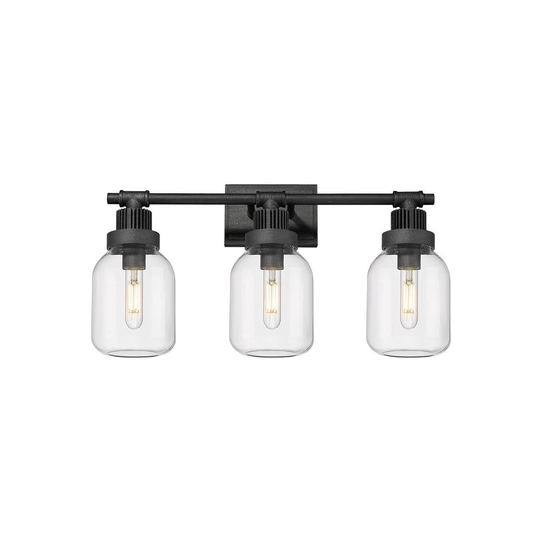 Innovations Downtown Urban 472-3W-WZ-G472-6CL Bath Vanity Light 24 in. wide - Weathered Zinc
