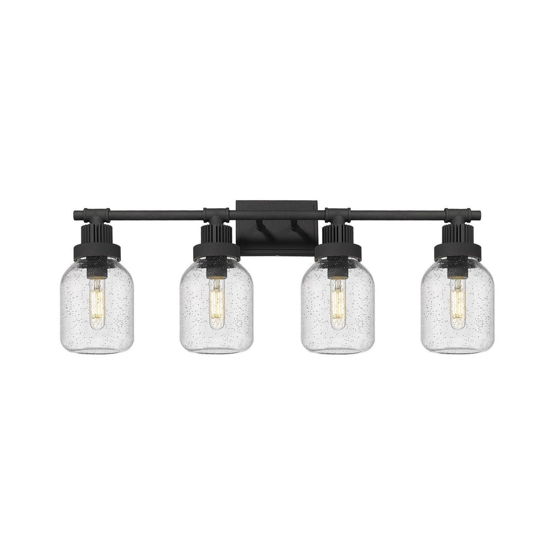 Innovations Downtown Urban 472-4W-TBK-G472-6SDY Bath Vanity Light 34 in. wide - Textured Black