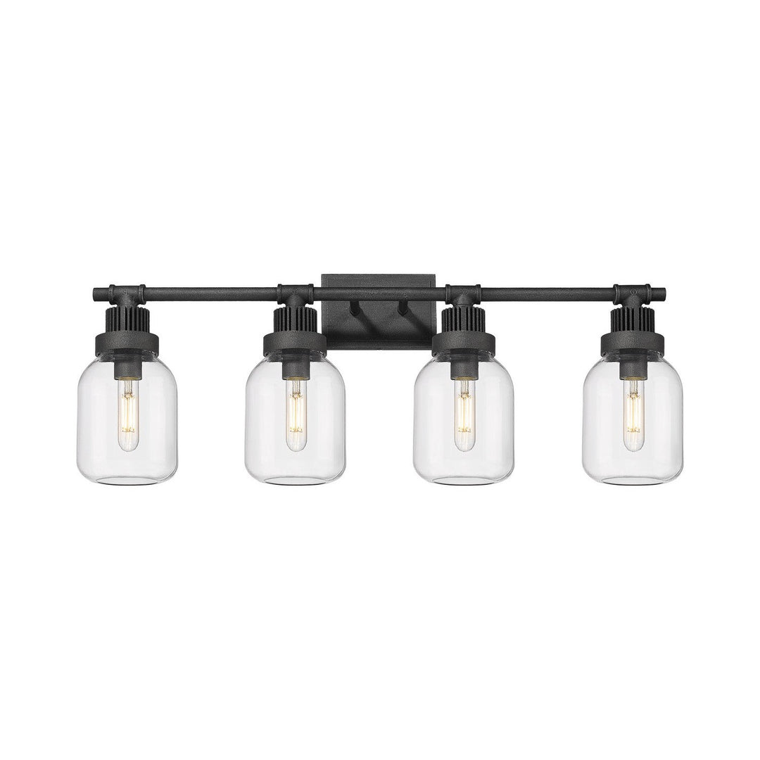 Innovations Downtown Urban 472-4W-WZ-G472-6CL Bath Vanity Light 34 in. wide - Weathered Zinc
