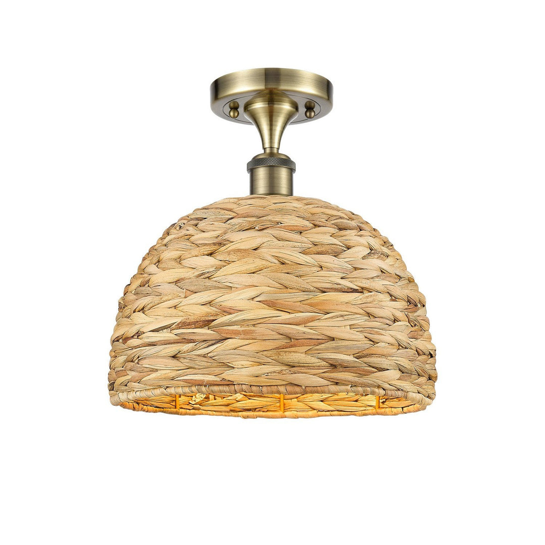 Innovations Downtown Urban 516-1C-AB-RBD-12-NAT Ceiling Light - Antique Brass