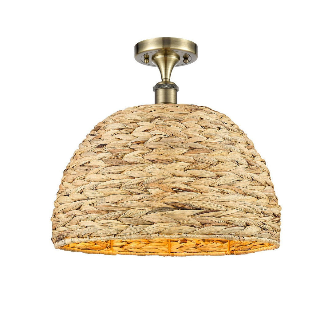 Innovations Downtown Urban 516-1C-AB-RBD-16-NAT Ceiling Light - Antique Brass