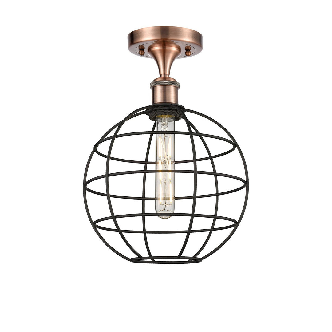 Innovations Ballston 516-1C-AC-CE-10-BK Ceiling Light - Antique Copper