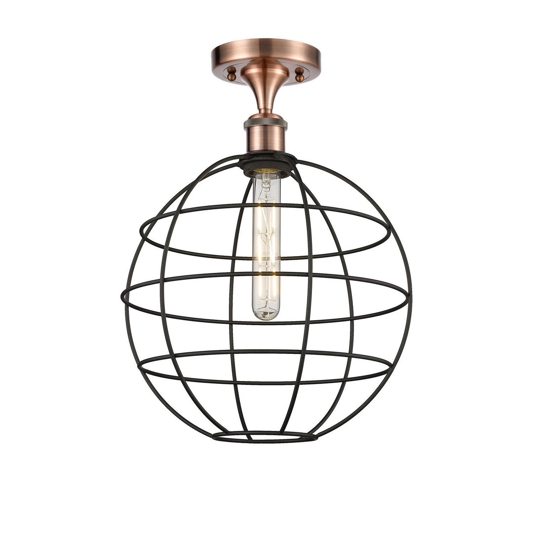 Innovations Ballston 516-1C-AC-CE-12-BK Ceiling Light - Antique Copper