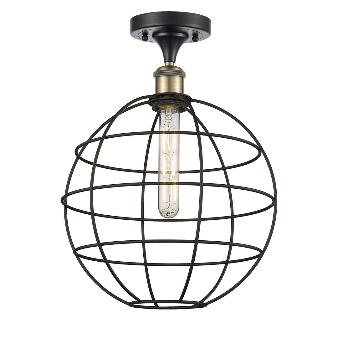 Innovations Ballston 516-1C-BAB-CE-12-BK Ceiling Light - Black Antique Brass